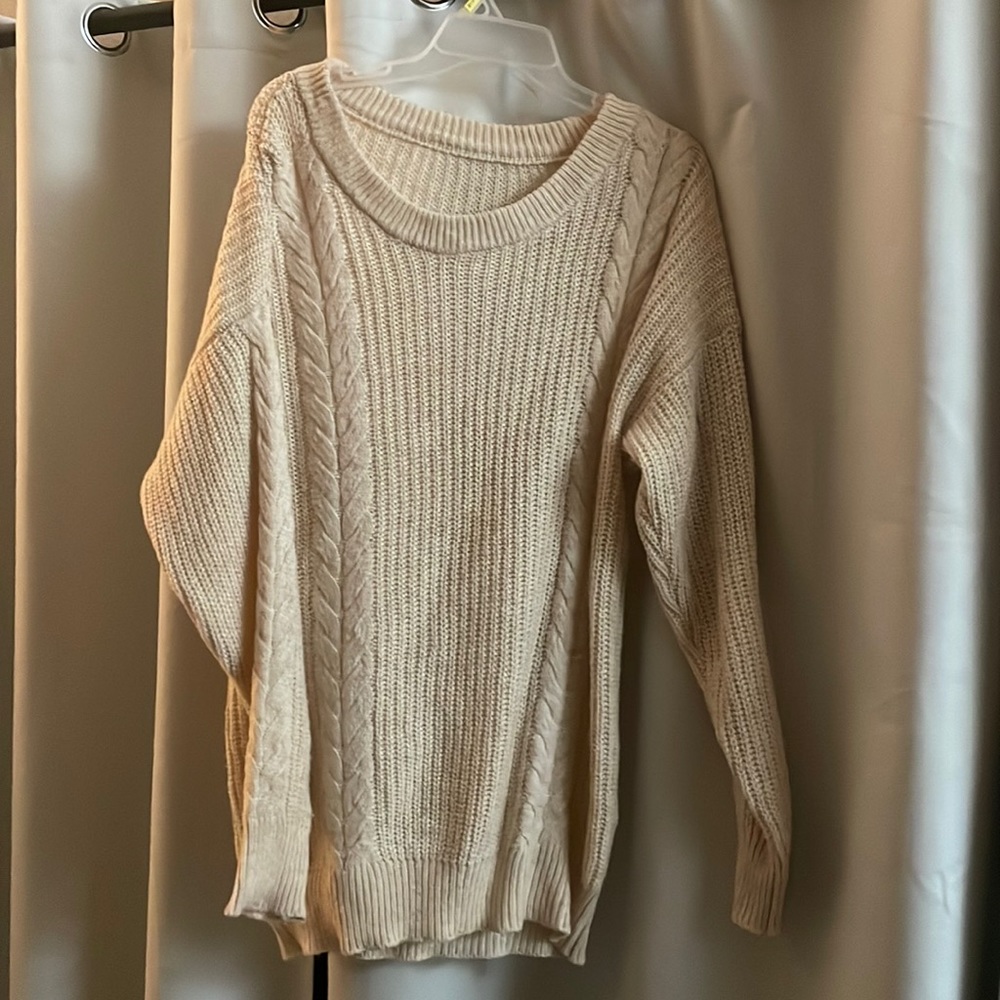 Oversized cream sweater